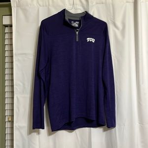 Men’s Under Armour Dri-fit quarter zip TCU purple Medium